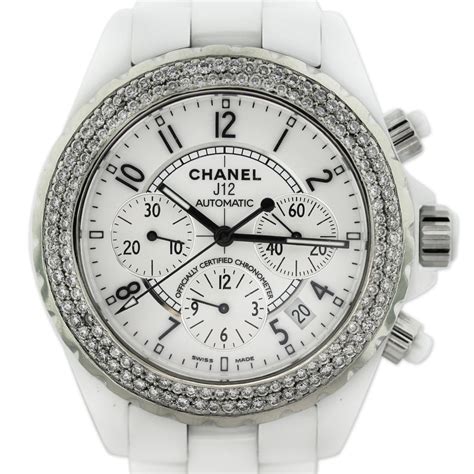 chanel white gold diamond watch|chanel j12 price list.